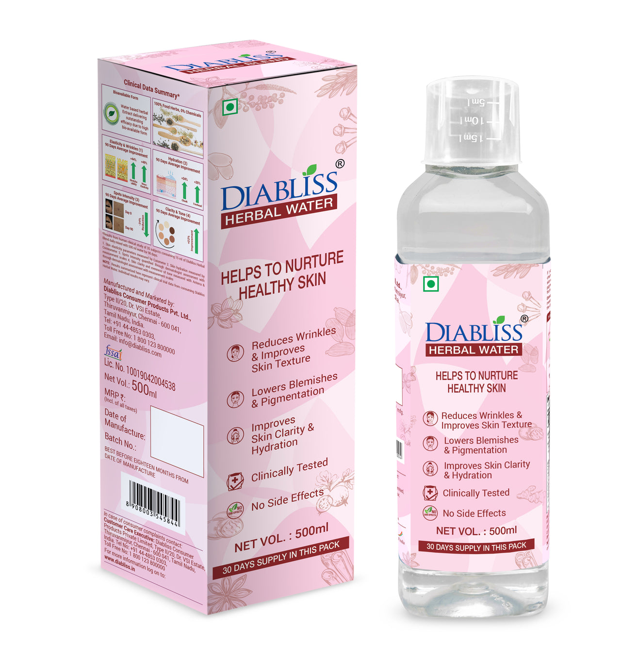 Diabliss Herbal Water For Skin Care - Distacart