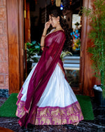 Thumbnail for Lehenga Mart Designer Wedding Lehenga Choli For Women - White - Distacart