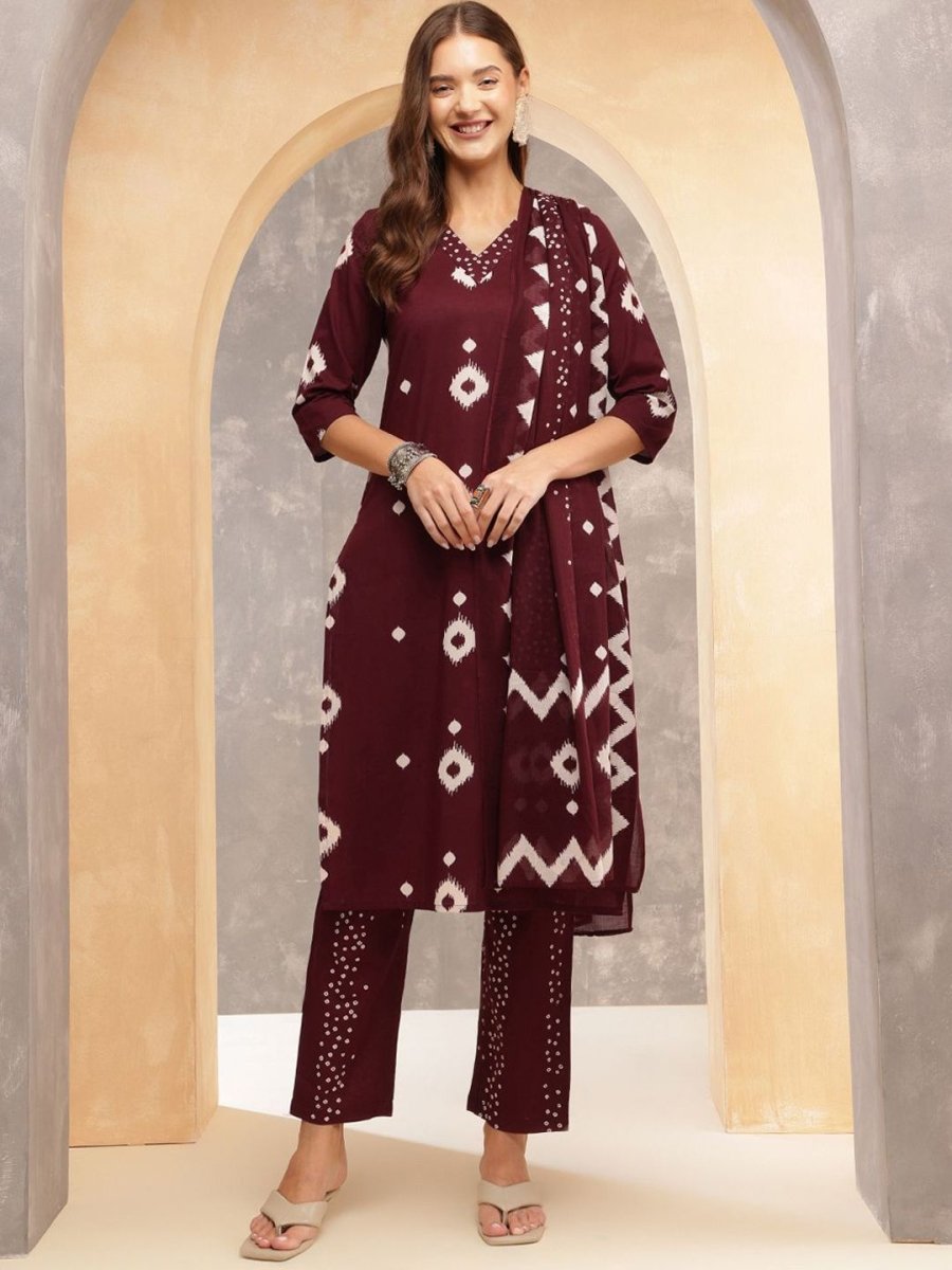 Anouk Women Printed Regular Pure Cotton Kurta With Trousers & Dupatta