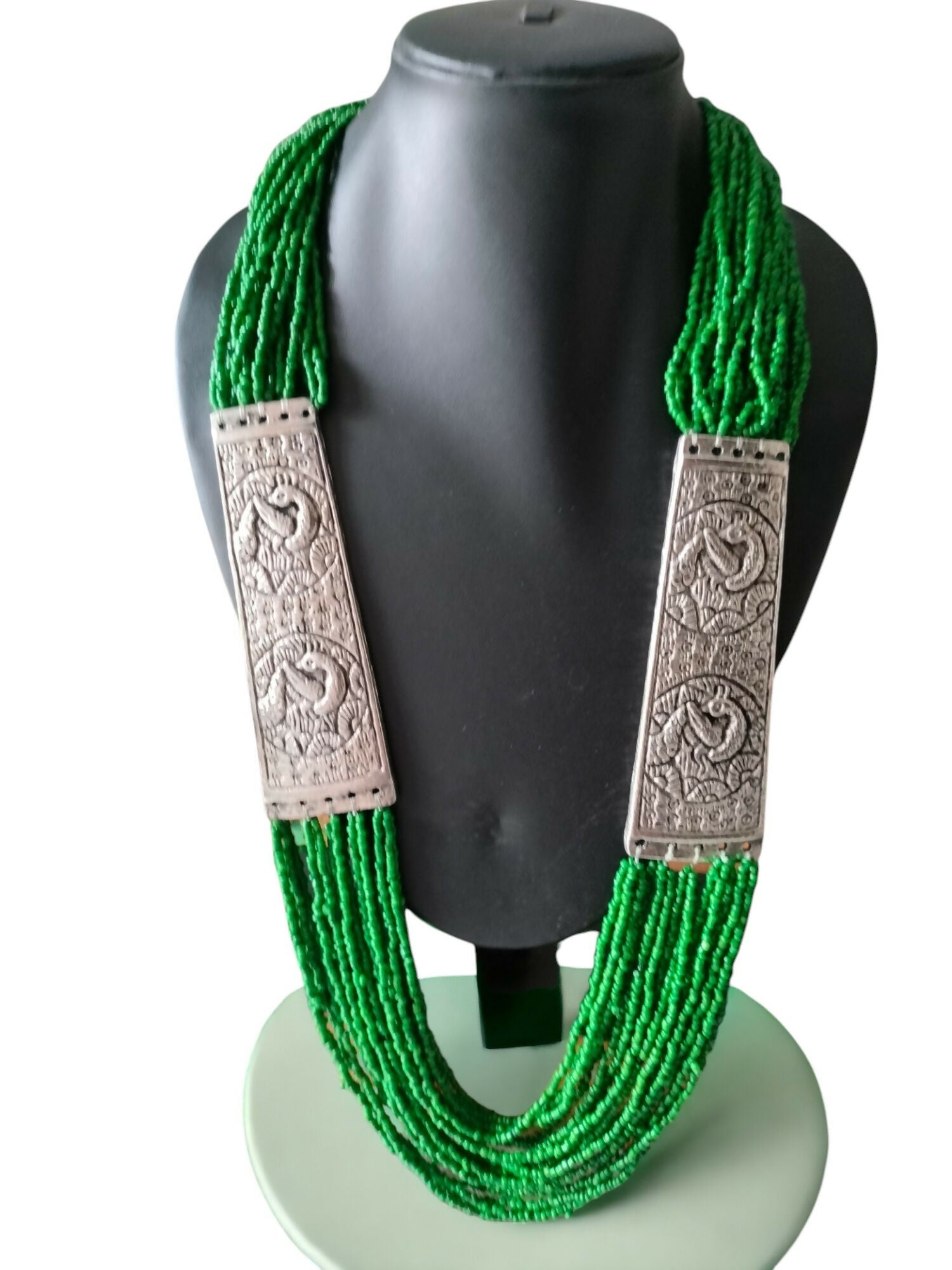 Inhanns Saree Shobha Statement Necklace - Green Onesize Necklace - Distacart