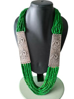Thumbnail for Inhanns Saree Shobha Statement Necklace - Green Onesize Necklace - Distacart