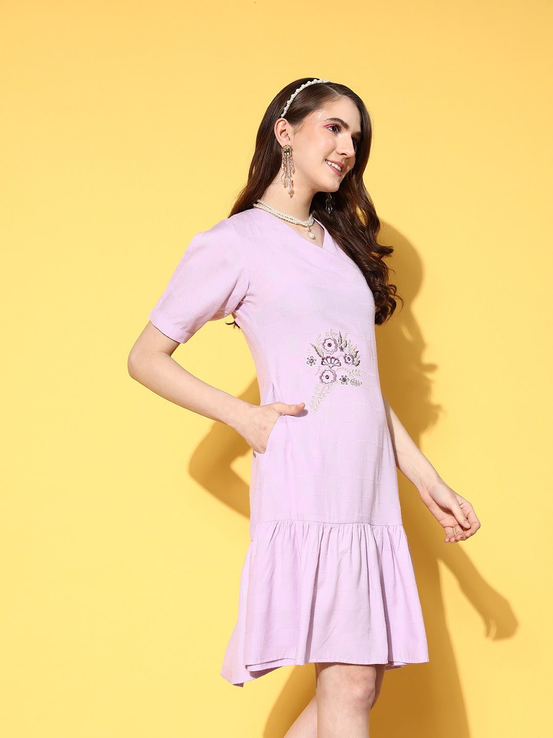 Yufta Floral A-Line Dress - Distacart