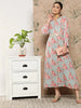 Yufta Floral Chiffon A-Line Midi Dress - Distacart