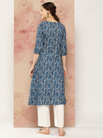 Thumbnail for Yufta Floral Printed Kurta - Distacart