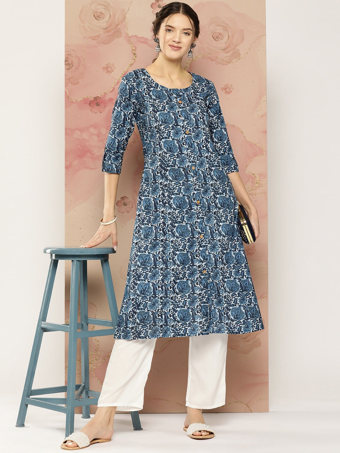 Yufta Floral Printed Kurta - Distacart