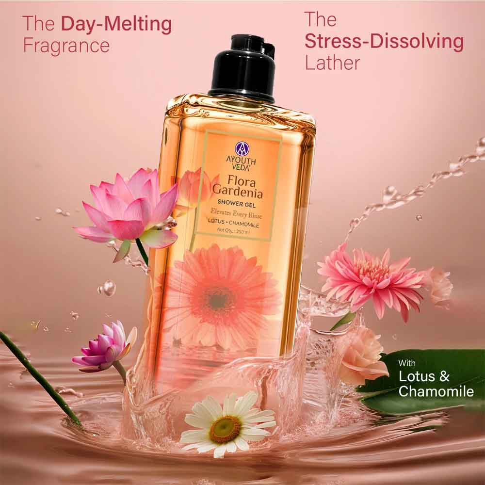 Ayouthveda Floral Gardenia Shower Gel - Distacart
