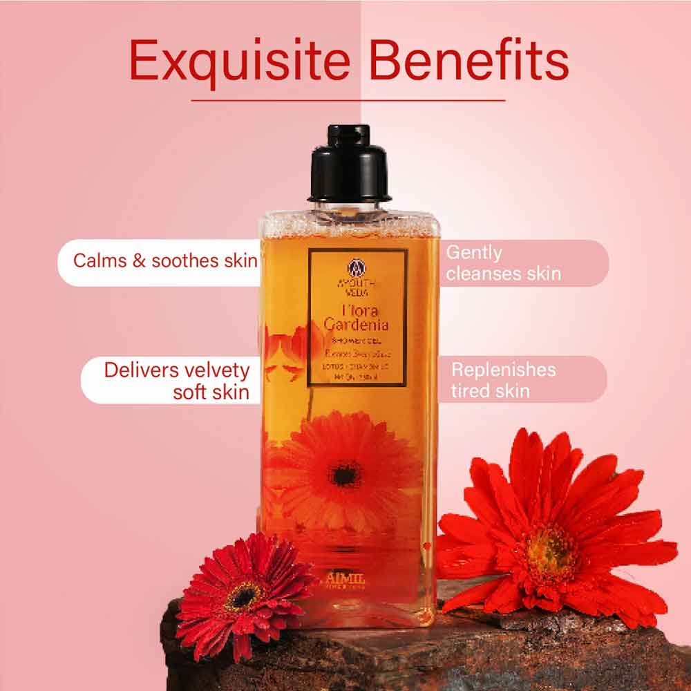 Ayouthveda Floral Gardenia Shower Gel - Distacart