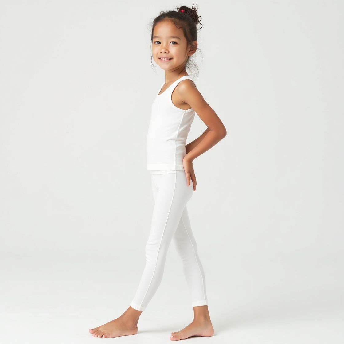 Chilins Lycra White Cotton Legging for Girls - Distacart