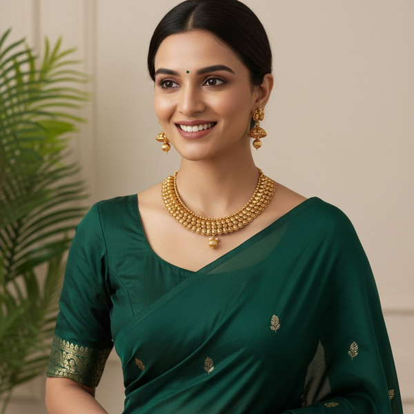 Designer Metallic Necklace Set - Distacart