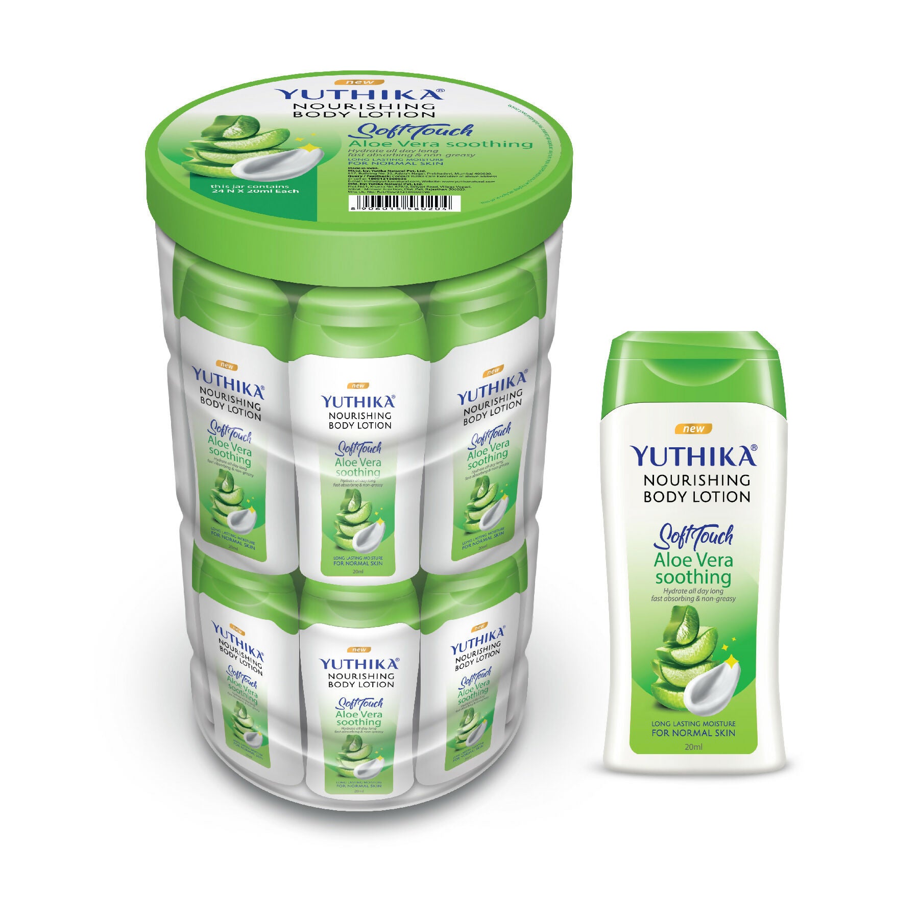 Yuthika Aloe Vera Soft Touch Body Lotion For Women & Men - Distacart