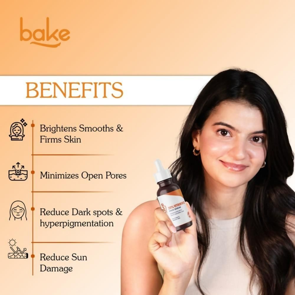 Bake 20% Vitamin C Face Serum With Ethyl Ascorbic Acid - Distacart