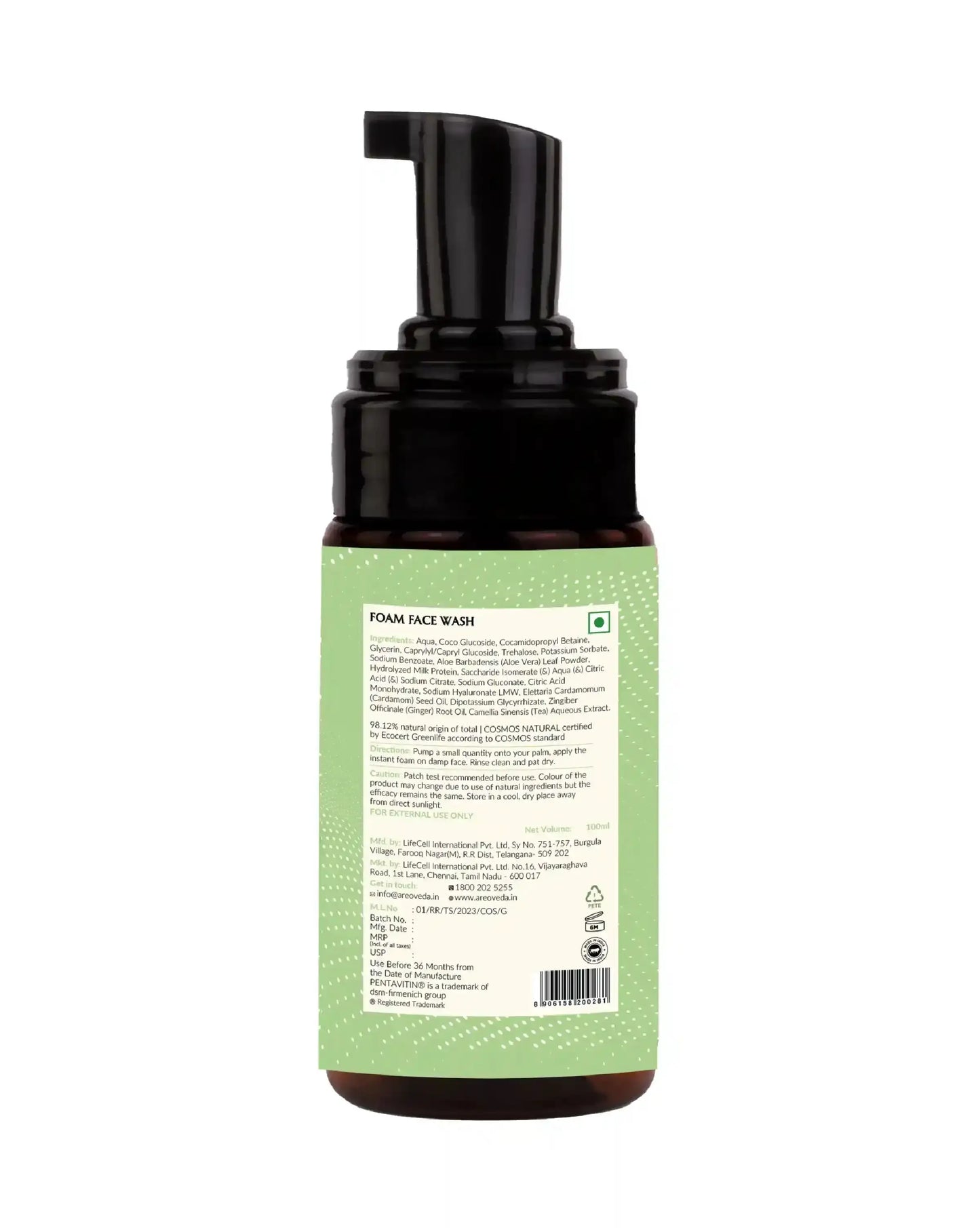 AreoVeda Foam Face Wash - Distacart