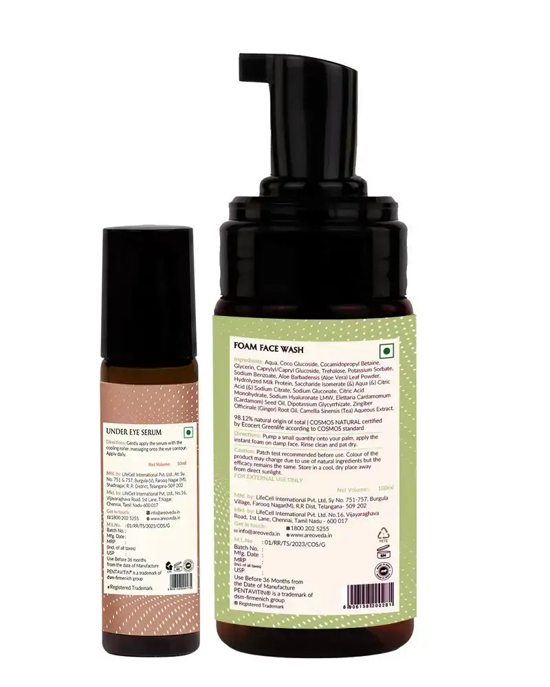 AreoVeda Face Wash and Eye Serum Duo - Distacart