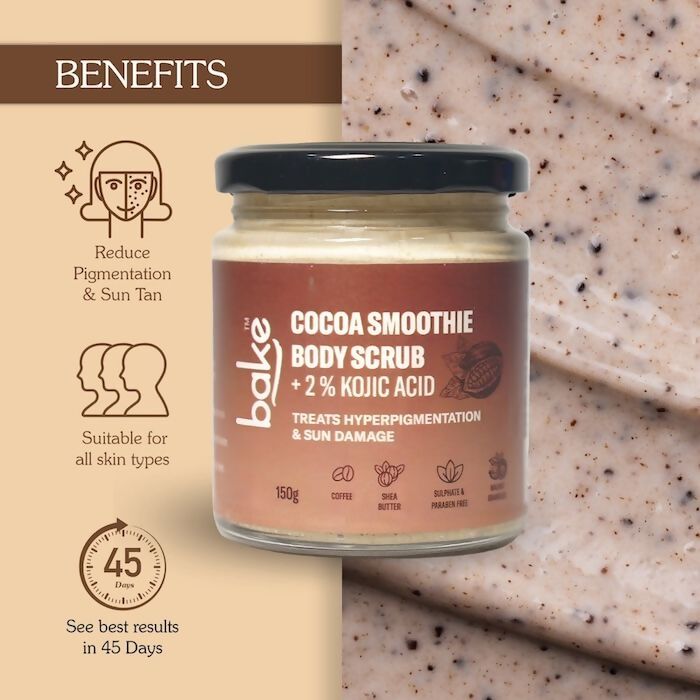 Bake 2% Kojic Acid Cocoa Smoothie Body Scrub - Distacart