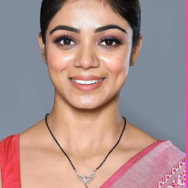 Joban Fashion Women Golden White Ad Mangalsutra With Chain And Without Earrings - Distacart