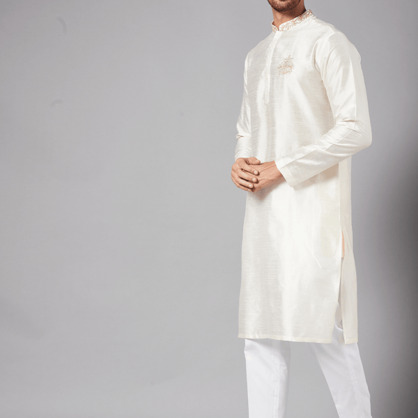 Ecru Basik Kurta by Hilo Design - Distacart