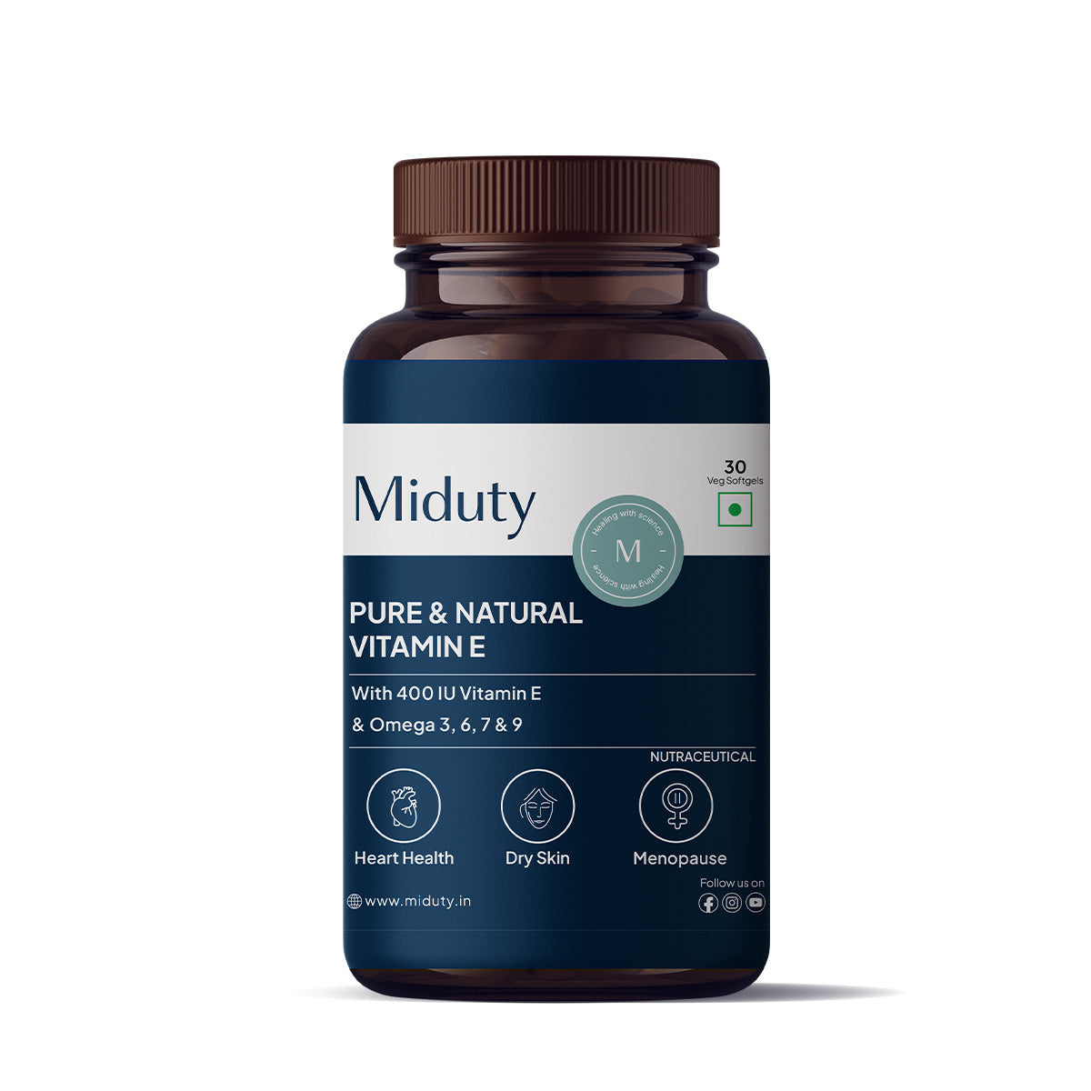 Miduty by Palak Notes Pure & Natural Vitamin E Sea Buckthorn Berry Softgels - Distacart