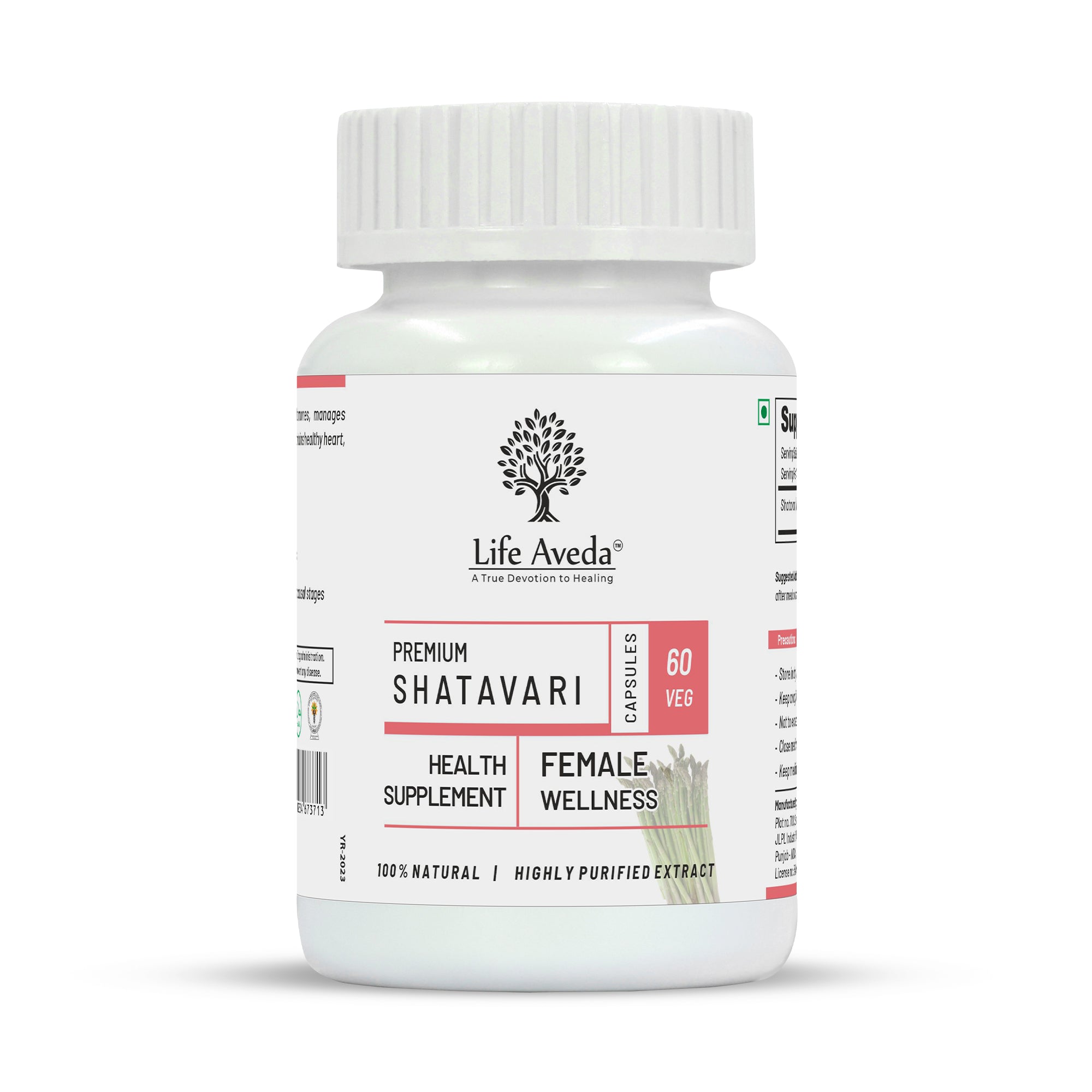 Life Aveda Premium Shatavari Capsules - Distacart