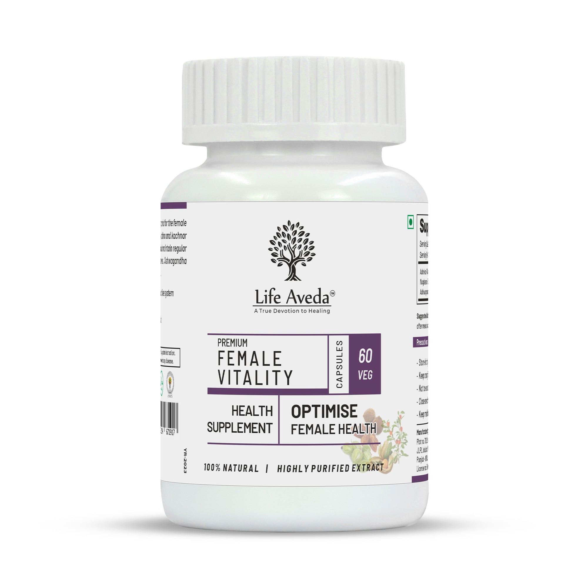 Life Aveda Premium Female Vitality Capsules - Distacart