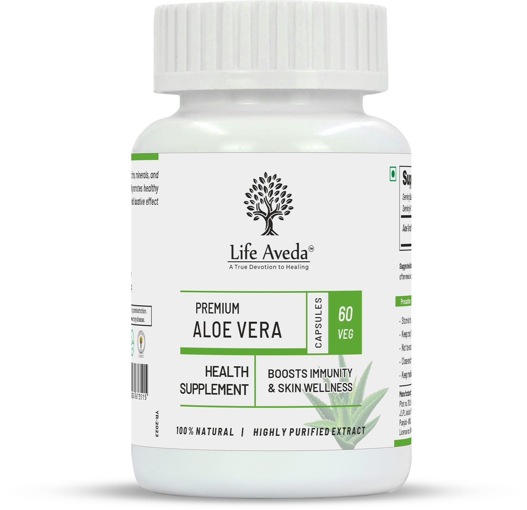 Life Aveda Premium Aloe Vera Capsules - Distacart