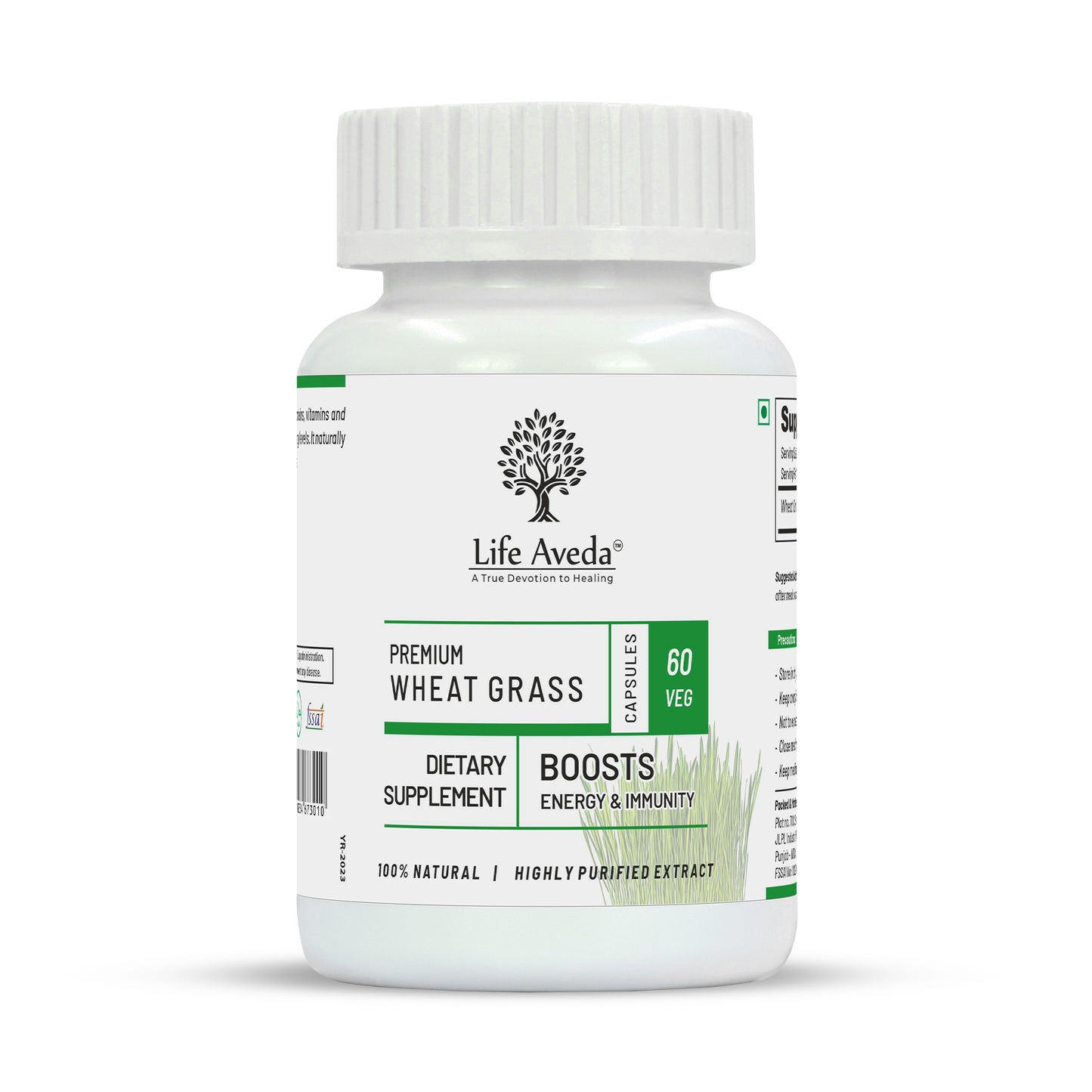Life Aveda Premium Wheat Grass Capsules - Distacart