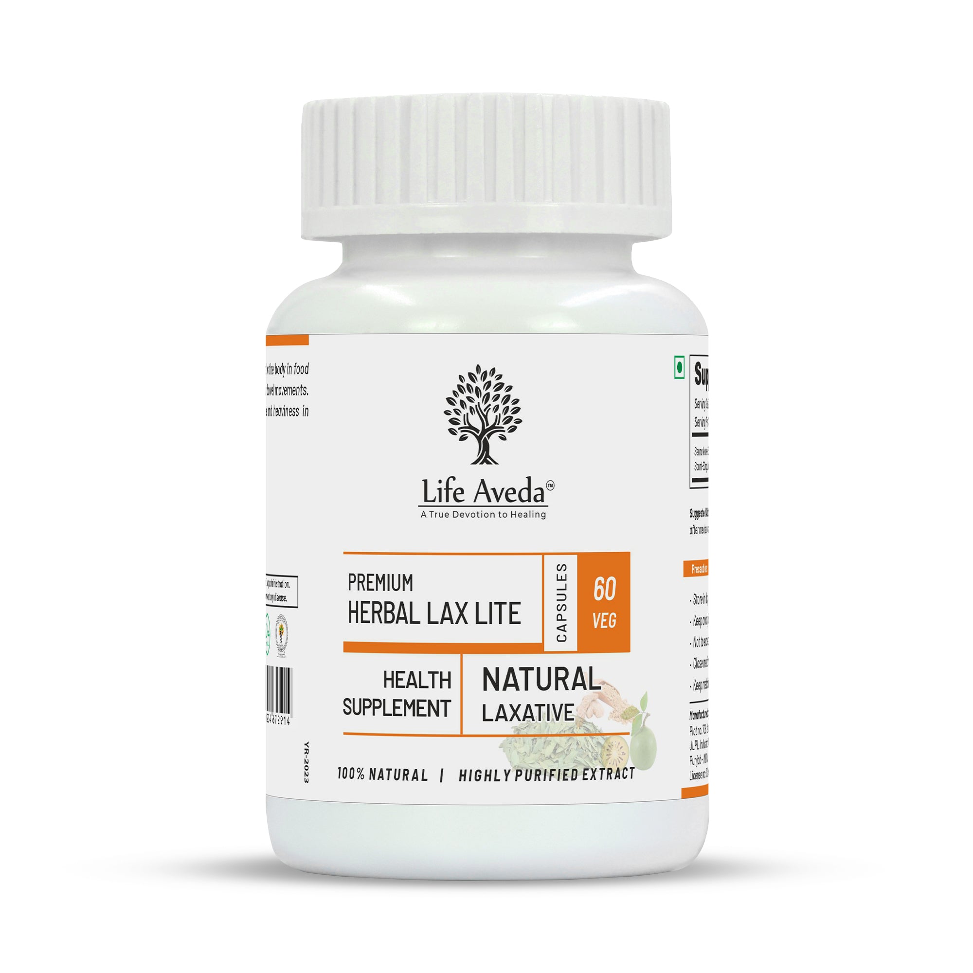 Life Aveda Herbal Lax Lite Capsules - Distacart