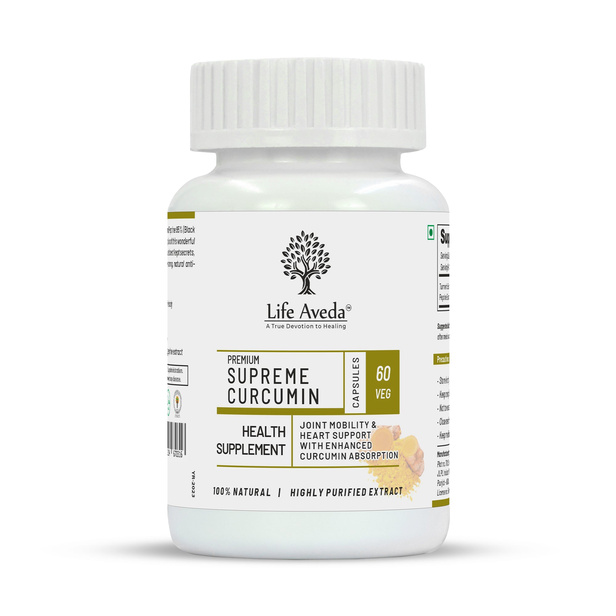 Life Aveda Premium Supreme Curcumin Capsules - Distacart