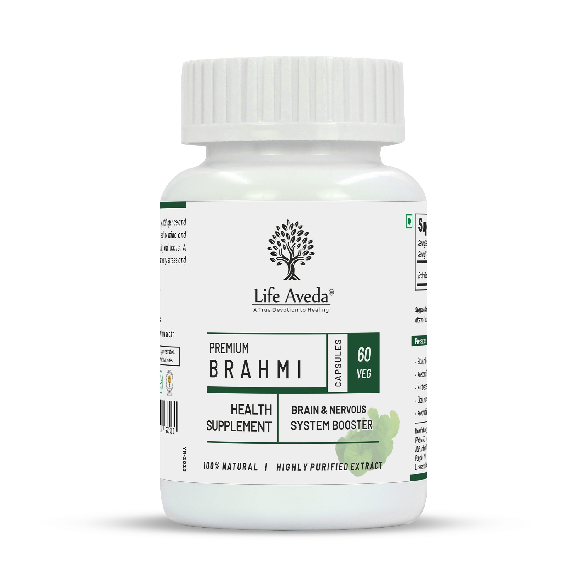 Life Aveda Premium Brahmi Capsules - Distacart