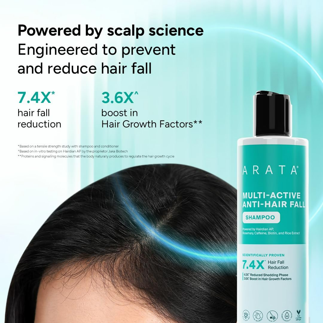 Arata Multi Active Anti Hair Fall Shampoo With Caffeine - Distacart