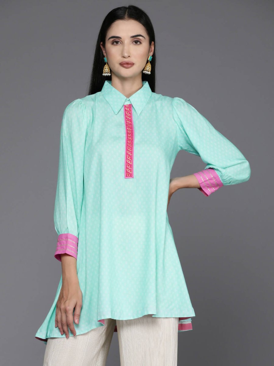 Ahalyaa Women's Traditional wear Tunic - Blue - Distacart