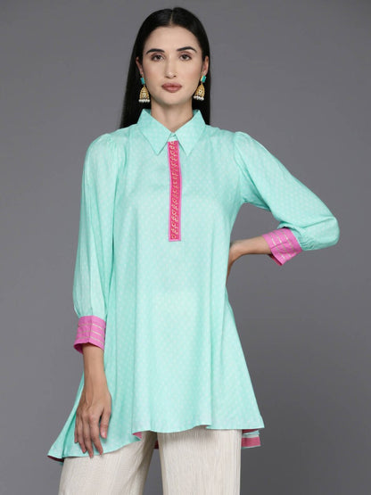 Ahalyaa Women's Traditional wear Tunic - Blue - Distacart