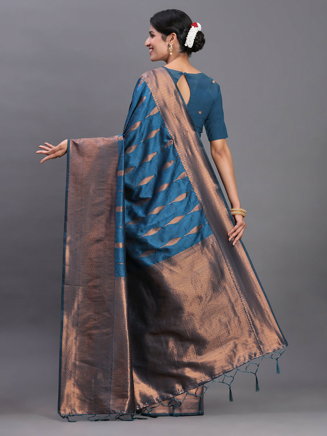 Astita Silk Peach Saree