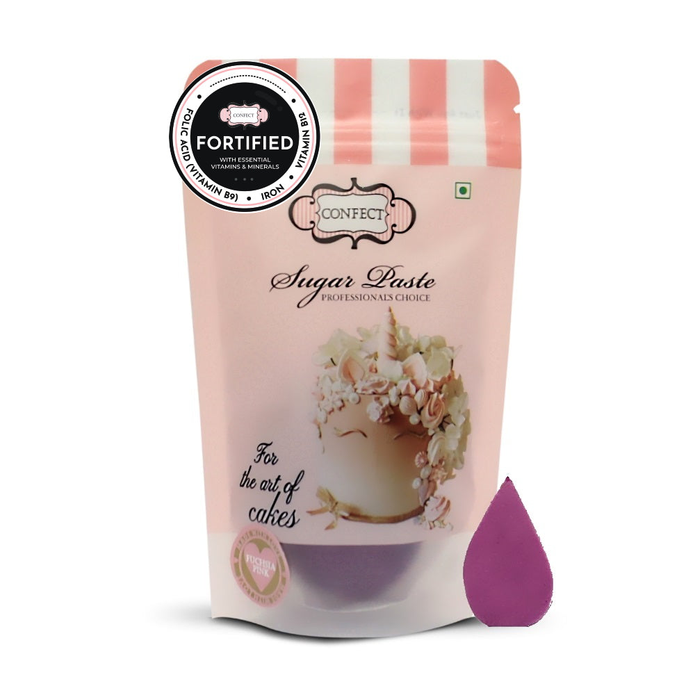 confect fuchsia pink nutritional sugarpaste 250 gms