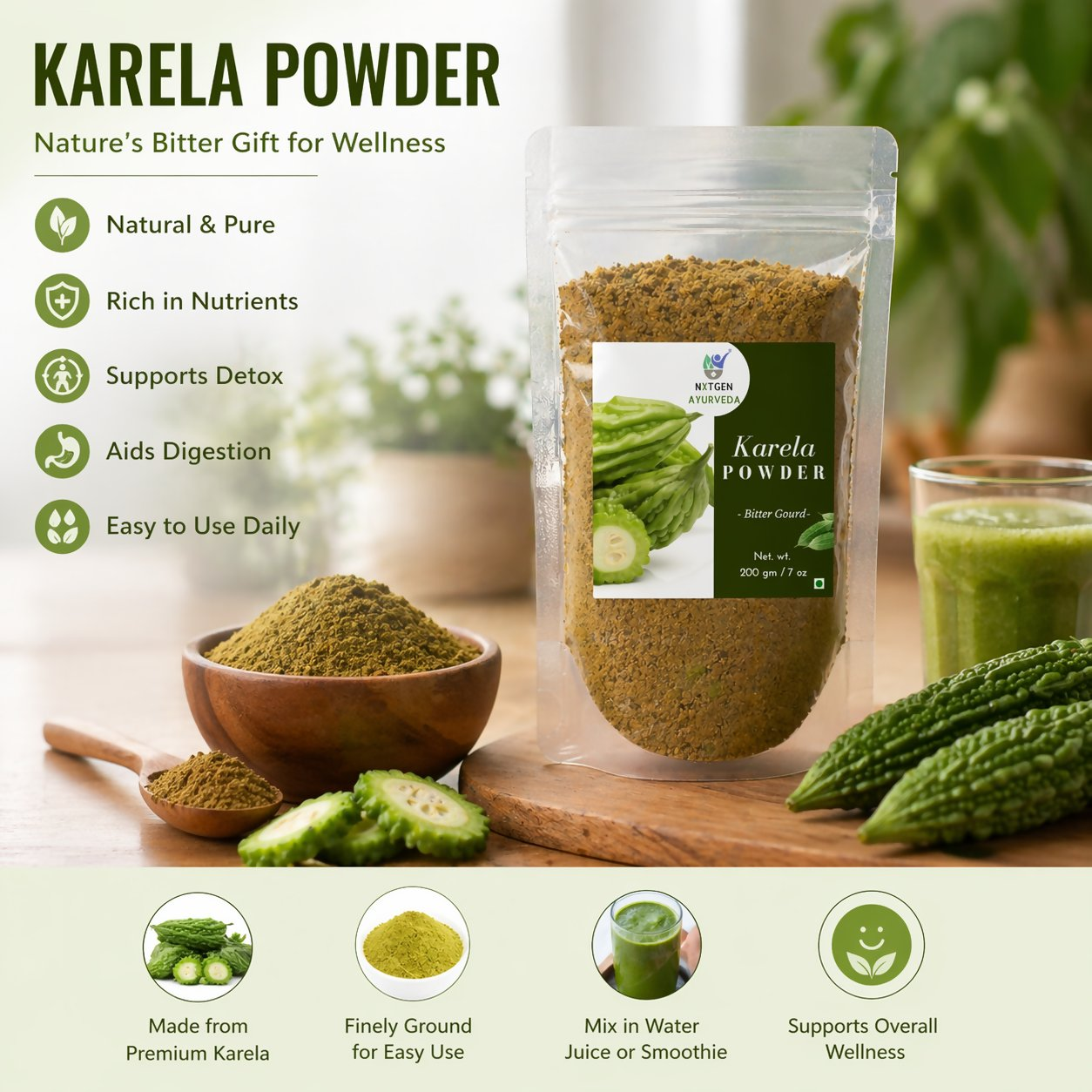 Nxtgen Ayurveda Karela Powder - Dista