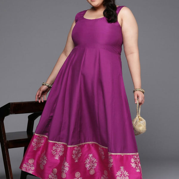Ahalyaa Women's Traditional wear Ethnic Dress - Purple - Distacart