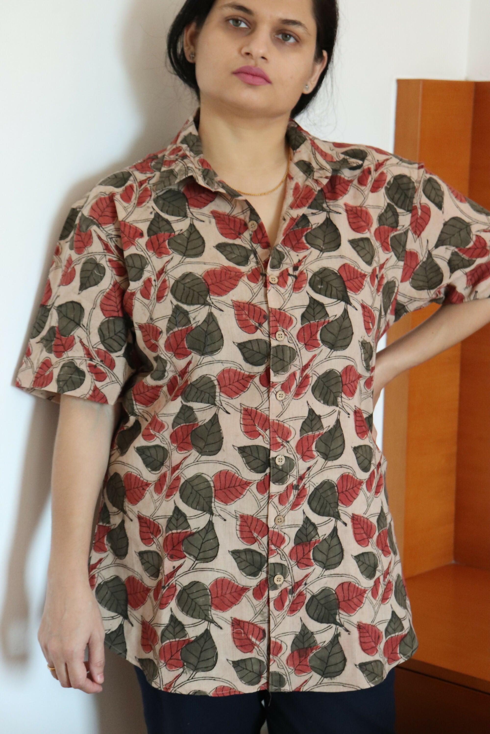 Kalamkari Cotton Unisex Shirt 1