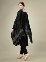 Thumbnail for Jyoti Fashion Women's Black Cotton Blend Embroidery & Sequence work Kurta with Trouser & Dupatta - Distacart