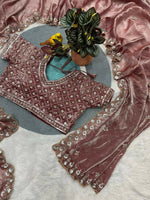 Thumbnail for Joban Fashion Maroon Fandy Satin Silk Party Wear Sarees - Distacart
