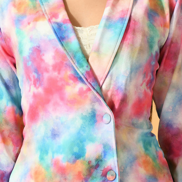 Myshka Women's Multi Printed Ombre Jacket - Distacart