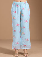 Thumbnail for Ode by House of Pataudi Women Floral Printed Regular Kurta with Trousers & With Dupatta - Distacart