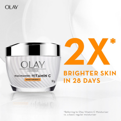 Olay Vitamin C Kit For 2x Glow - Cream With Free Cleanser - Distacart