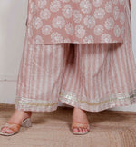 Thumbnail for Miravan Plus Size Women Brown Floral Printed Straight Ethnic Kurta With Palazzo - Distacart