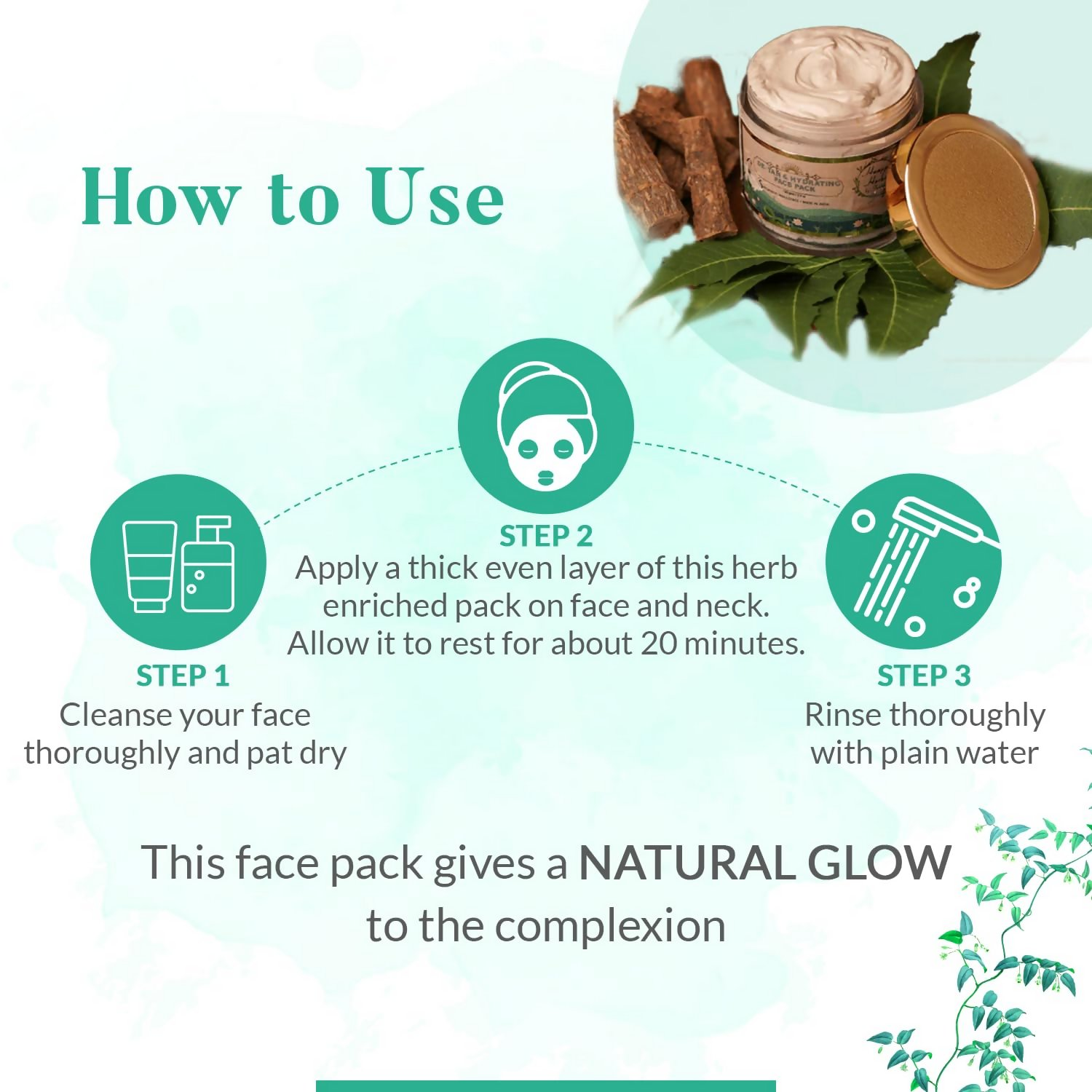 HaappyHerbs Ayurvedic De Tan & Hydrating Face Pack - Dista