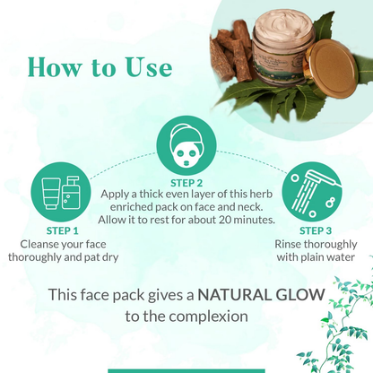 HaappyHerbs Ayurvedic De Tan & Hydrating Face Pack - Dista