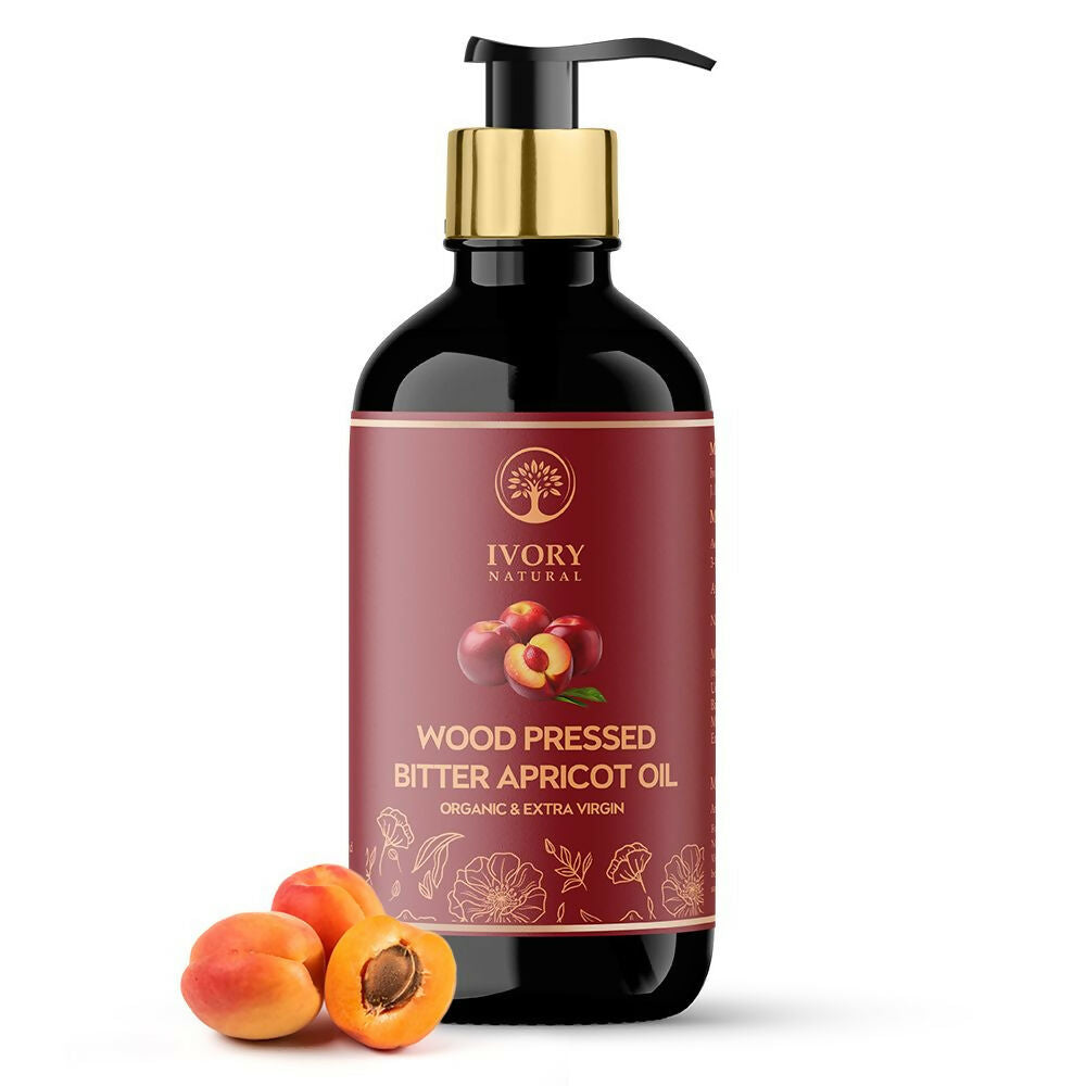Ivory Natural Wood Pressed Bitter Apricot Oil Organic & Extra Virgin For Deep Moisturization, Gentle Hydration, And Youthful Glow - Distacart
