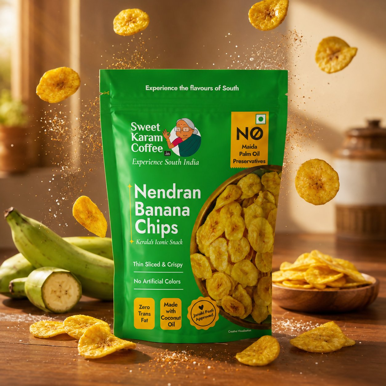 Sweet Karam Coffee Nendran Banana Chips - Dista