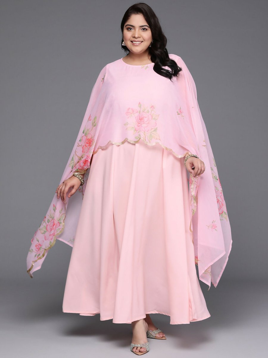 Ahalyaa Women's Traditional wear Ethnic Dress - Pink - Distacart
