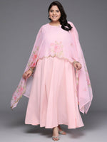 Thumbnail for Ahalyaa Women's Traditional wear Ethnic Dress - Pink - Distacart