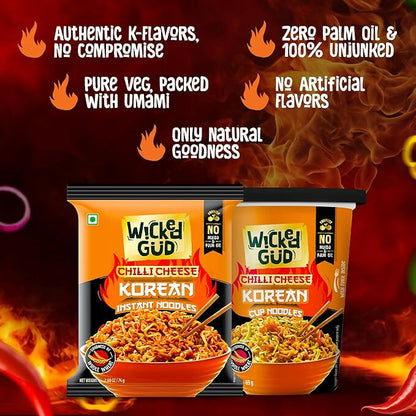 WickedGud Chilli Cheese Korean Noodles Combo - Distacart