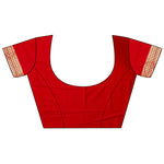 Thumbnail for Joban Fashion Red Banarasi Soft Lichi Silk Paisley Saree